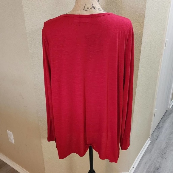 Red and black velvet burnout floral print‎ plus size 22/24 - Picture 3 of 7